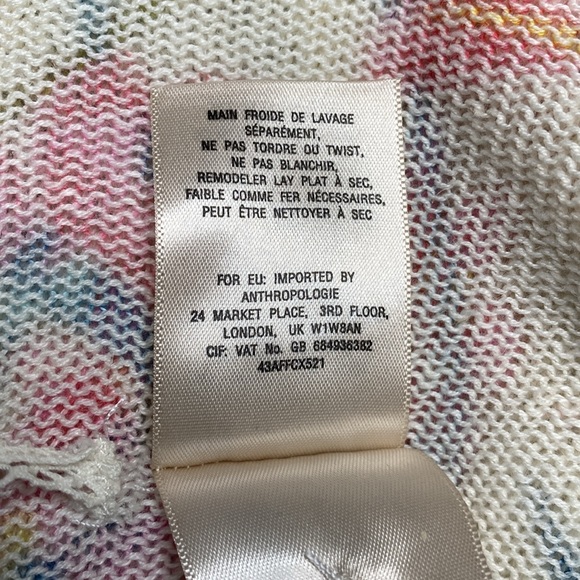 Anthropologie Knit & Knotted Fleur Des Champs Waterfall Front Floral Cardigan - Picture 10 of 10